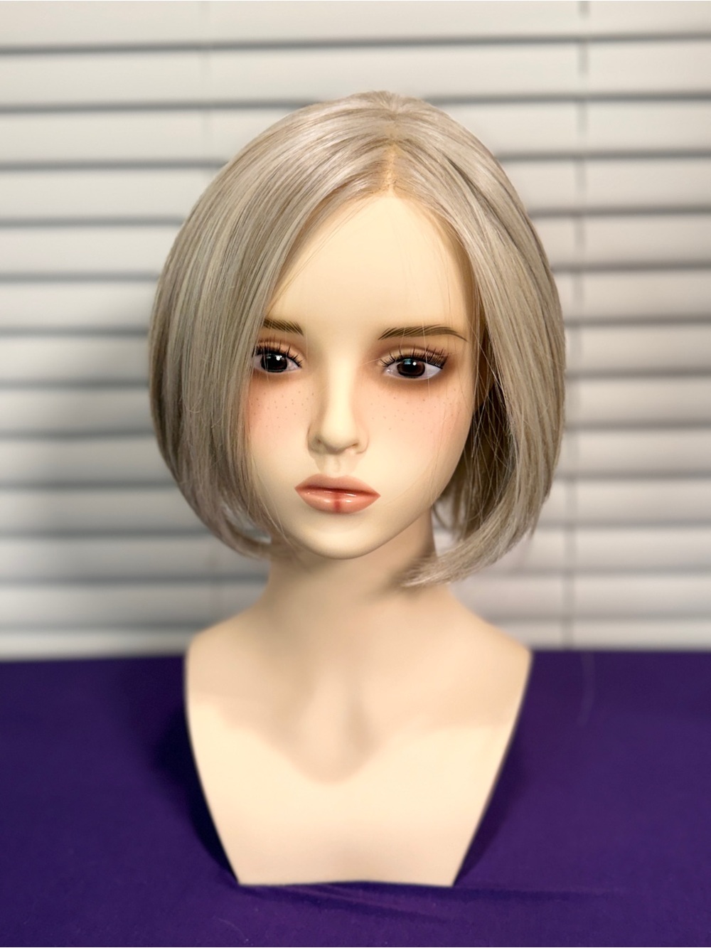 All Hand Tied Layered Bob Wig in Ash Blonde - Women Hair